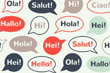 Ways for your PTA to greet and welcome parents and families. Picture with "Hello" written in several languages.