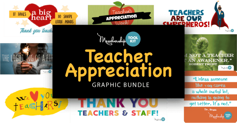Teacher Appreciation Graphics you can Download - from Membership Toolkit